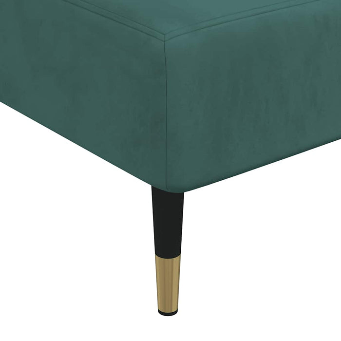 Canapea extensibilă în formă de L verde 279x140x70 cm catifea WALTI
