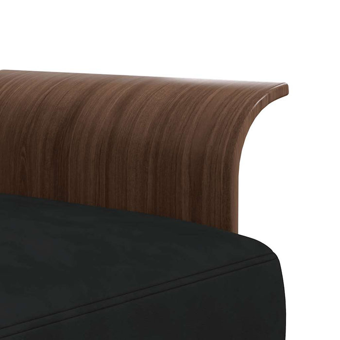 Canapea extensibilă în formă de L negru 279x140x70 cm catifea WALTI