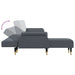 Canapea extensibilă în formă de L gri 271x140x70 cm catifea - WALTI WALTI