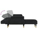 Canapea extensibilă în formă de L negru 271x140x70 cm catifea - WALTI WALTI