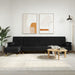 Canapea extensibilă în formă de L negru 271x140x70 cm catifea - WALTI WALTI