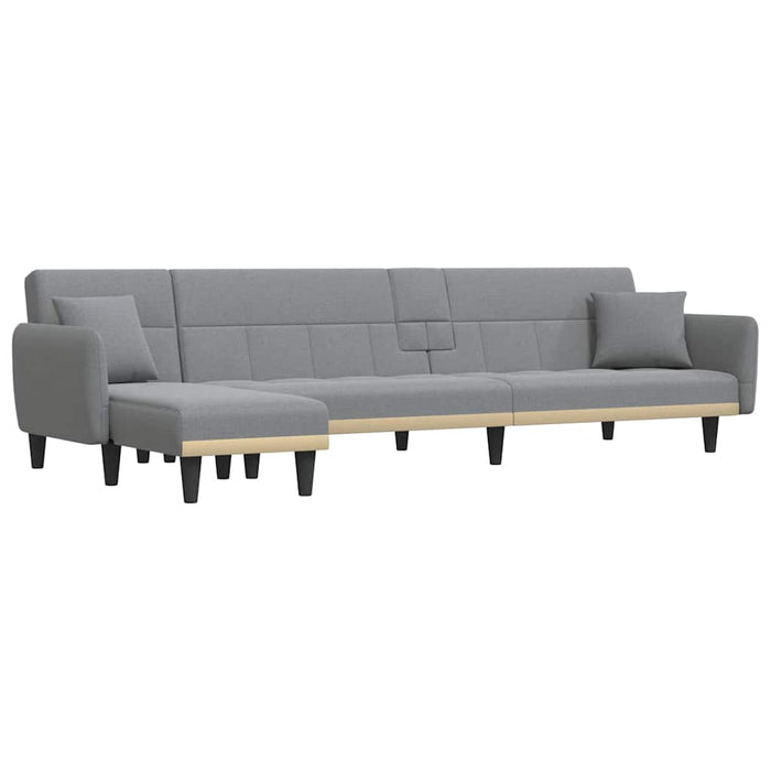 Canapea extensibilă în formă de L gri 275x140x70 cm textil WALTI