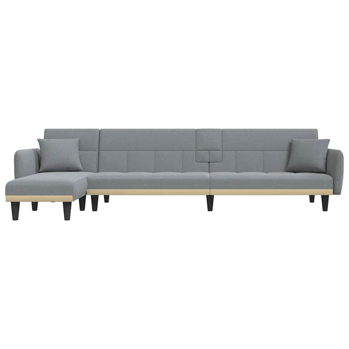 Canapea extensibilă în formă de L gri 275x140x70 cm textil WALTI