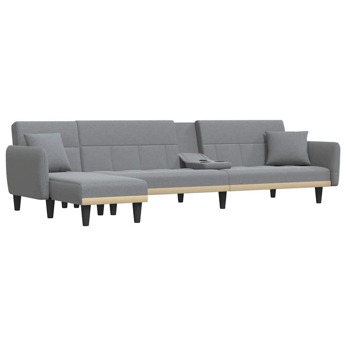 Canapea extensibilă în formă de L gri 275x140x70 cm textil WALTI
