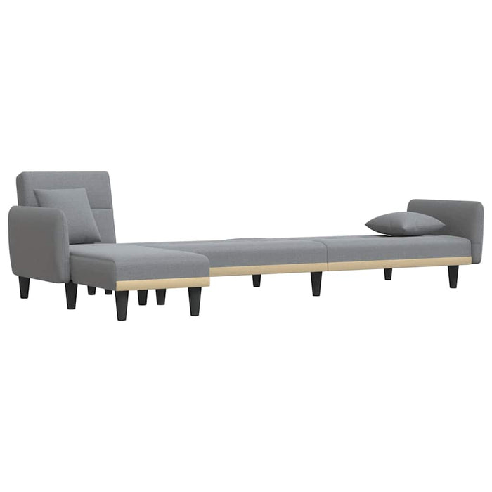 Canapea extensibilă în formă de L gri 275x140x70 cm textil WALTI