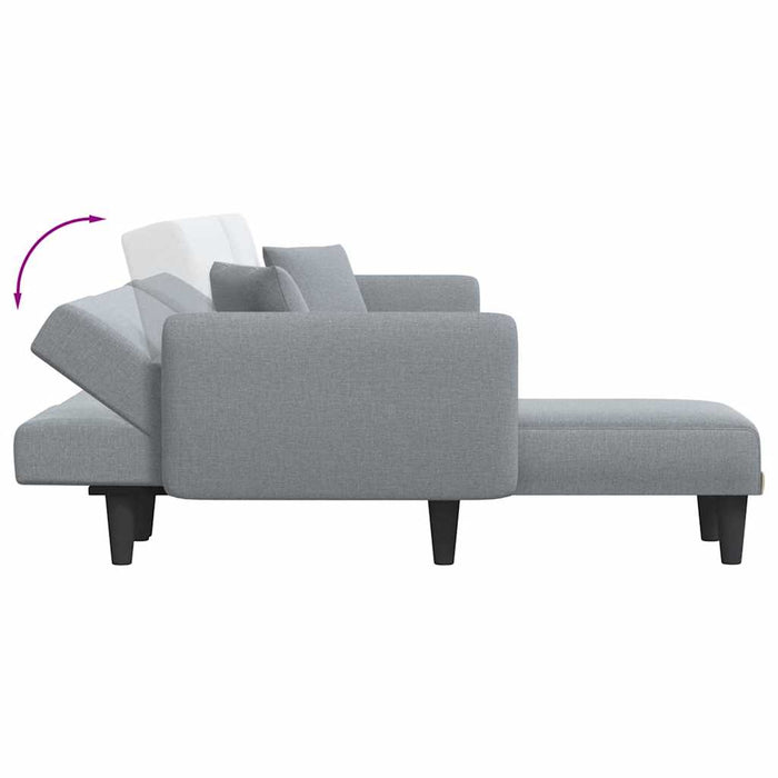 Canapea extensibilă în formă de L gri 275x140x70 cm textil WALTI