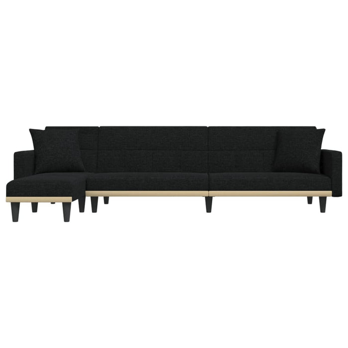 Canapea extensibilă în formă de L negru 275x140x70 cm textil WALTI