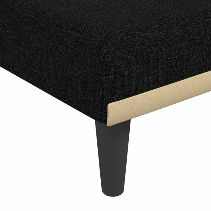 Canapea extensibilă în formă de L negru 275x140x70 cm textil WALTI