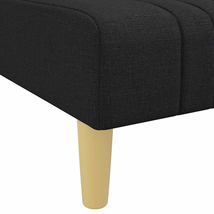 Canapea extensibilă în formă de L negru 279x140x70 cm textil WALTI