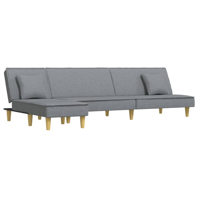Canapea extensibilă în formă de L gri 255x140x70 cm textil WALTI