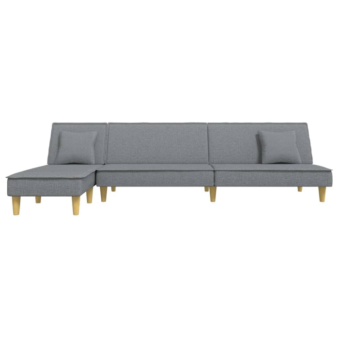 Canapea extensibilă în formă de L gri 255x140x70 cm textil WALTI