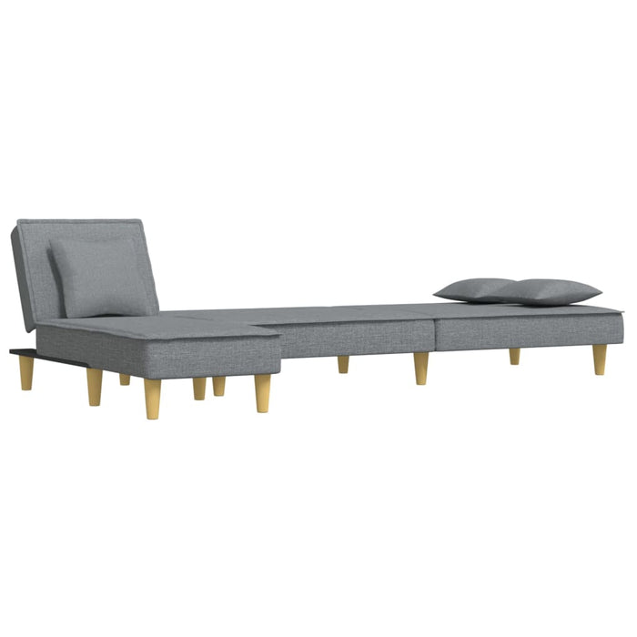 Canapea extensibilă în formă de L gri 255x140x70 cm textil WALTI