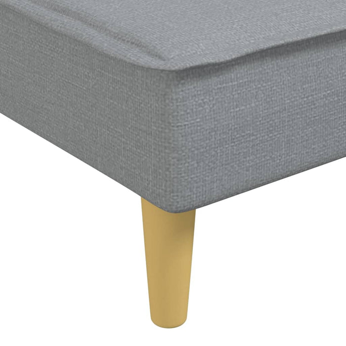 Canapea extensibilă în formă de L gri 255x140x70 cm textil WALTI