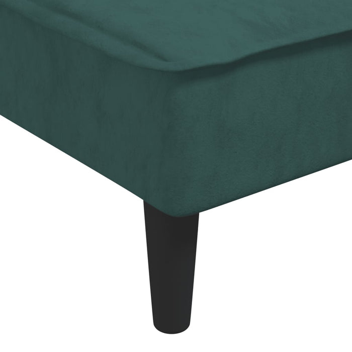 Canapea extensibilă în formă de L verde 255x140x70 cm catifea WALTI