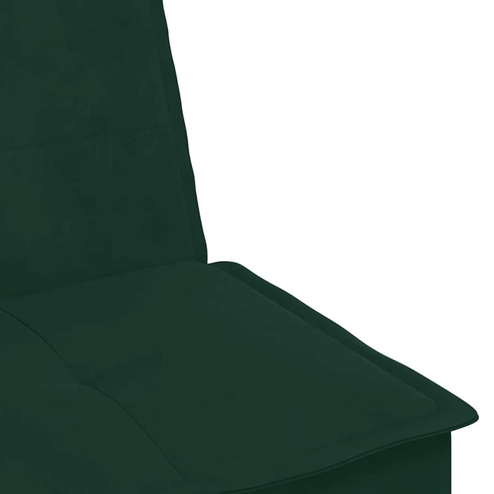 Canapea extensibilă în formă de L verde 255x140x70 cm catifea WALTI