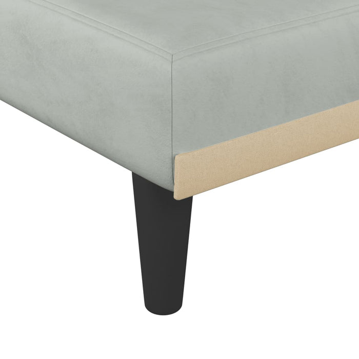 Canapea extensibilă în formă de L gri 271x140x70 cm catifea WALTI