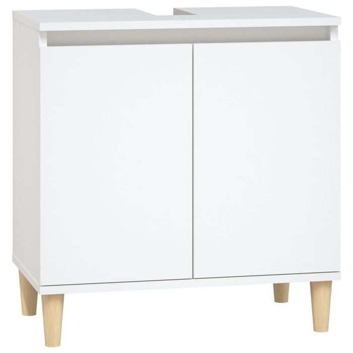Set mobilier de baie, 3 piese, alb, lemn compozit - WALTI WALTI