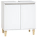 Set mobilier de baie, 3 piese, alb, lemn compozit - WALTI WALTI