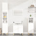 Set mobilier de baie, 3 piese, alb, lemn compozit - WALTI WALTI