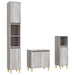 Set mobilier de baie, 3 piese, gri sonoma, lemn prelucrat - WALTI WALTI