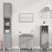Set mobilier de baie, 3 piese, gri sonoma, lemn prelucrat - WALTI WALTI