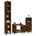Set mobilier de baie, 3 piese, stejar fumuriu, lemn prelucrat - WALTI WALTI