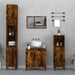 Set mobilier de baie, 3 piese, stejar fumuriu, lemn prelucrat - WALTI WALTI