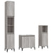 Set mobilier de baie, 3 piese, gri sonoma, lemn prelucrat - WALTI WALTI