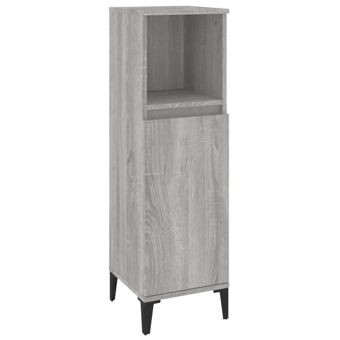 Set mobilier de baie, 3 piese, gri sonoma, lemn prelucrat - WALTI WALTI
