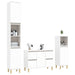 Set mobilier de baie, 3 piese, alb, lemn compozit - WALTI WALTI