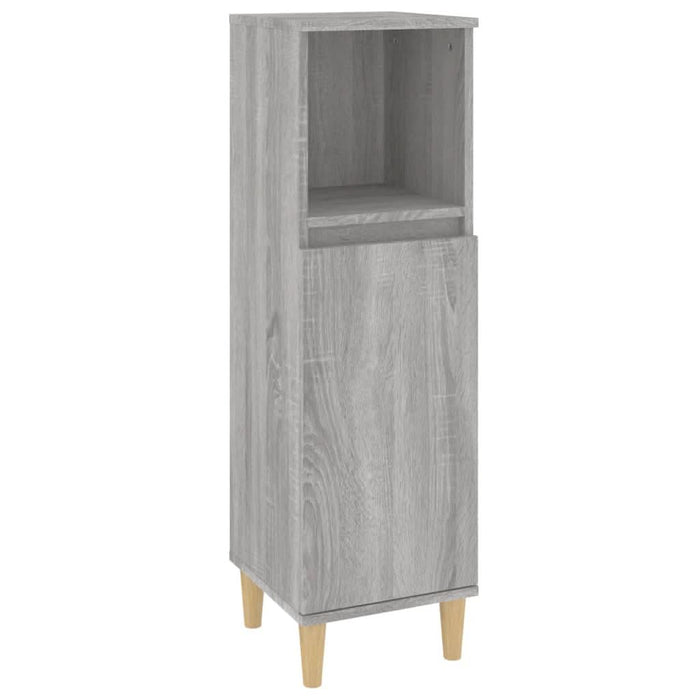 Set mobilier de baie, 3 piese, gri sonoma, lemn prelucrat - WALTI WALTI
