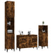 Set mobilier de baie, 3 piese, stejar fumuriu, lemn prelucrat - WALTI WALTI