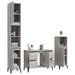Set mobilier de baie, 3 piese, gri sonoma, lemn prelucrat - WALTI WALTI