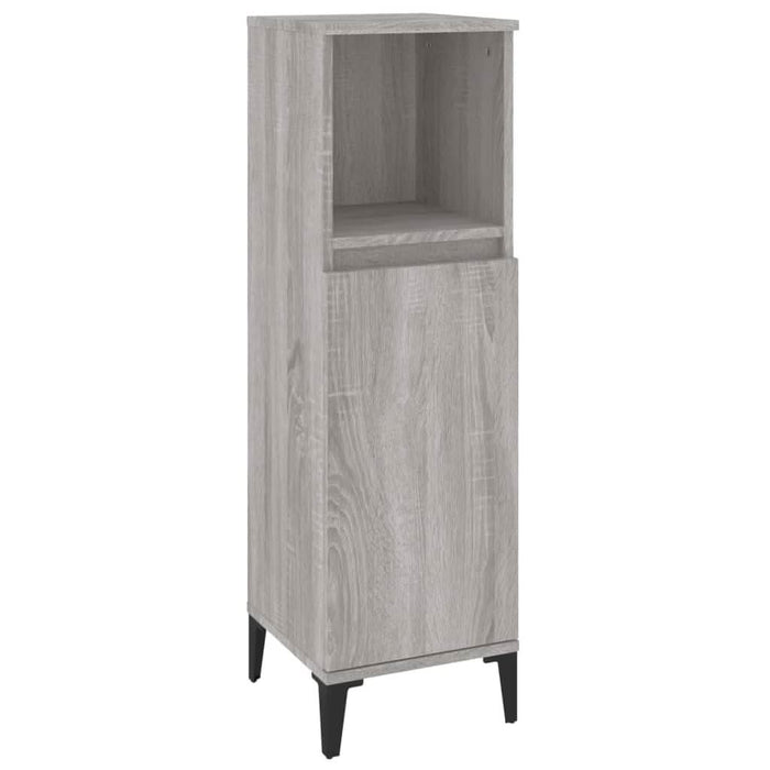 Set mobilier de baie, 3 piese, gri sonoma, lemn prelucrat - WALTI WALTI
