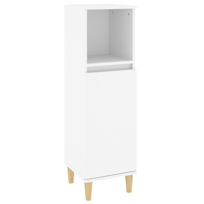 Set mobilier de baie, 3 piese, alb, lemn compozit - WALTI WALTI