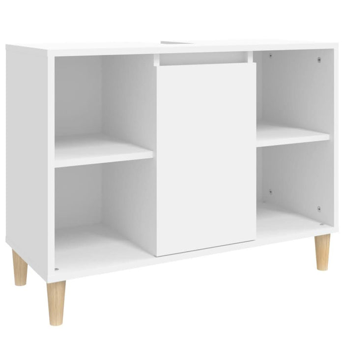 Set mobilier de baie, 3 piese, alb, lemn compozit - WALTI WALTI