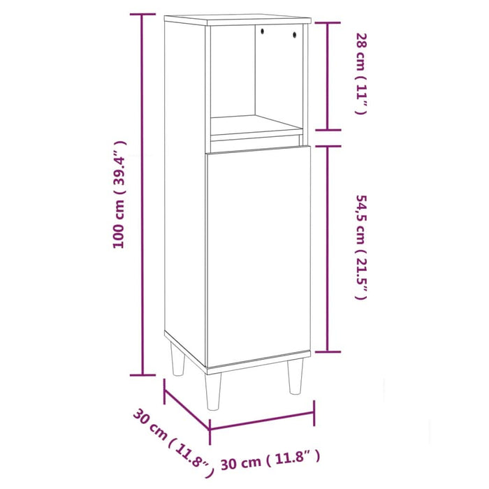 Set mobilier de baie, 3 piese, alb, lemn compozit - WALTI WALTI