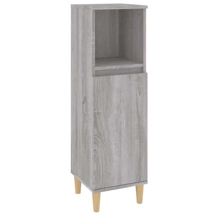 Set mobilier de baie, 3 piese, gri sonoma, lemn prelucrat - WALTI WALTI
