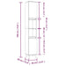 Set mobilier de baie, 3 piese, gri sonoma, lemn prelucrat - WALTI WALTI