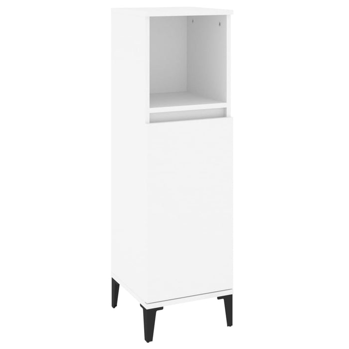Set mobilier de baie, 3 piese, alb, lemn compozit - WALTI WALTI