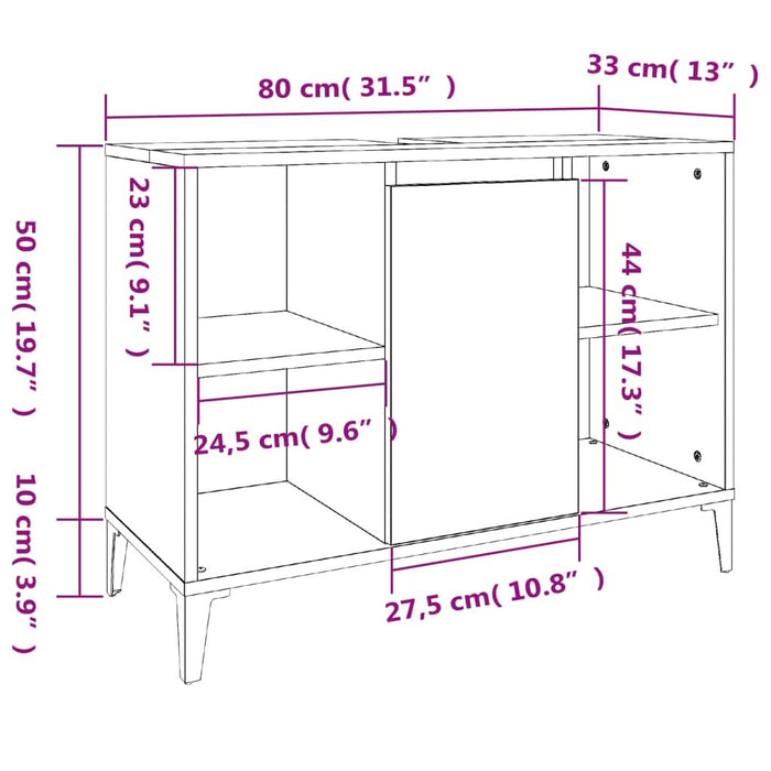 Set mobilier de baie, 3 piese, alb, lemn compozit - WALTI WALTI