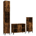 Set mobilier de baie, 3 piese, stejar fumuriu, lemn prelucrat - WALTI WALTI