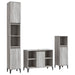 Set mobilier de baie, 3 piese, gri sonoma, lemn prelucrat - WALTI WALTI