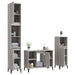 Set mobilier de baie, 3 piese, gri sonoma, lemn prelucrat - WALTI WALTI