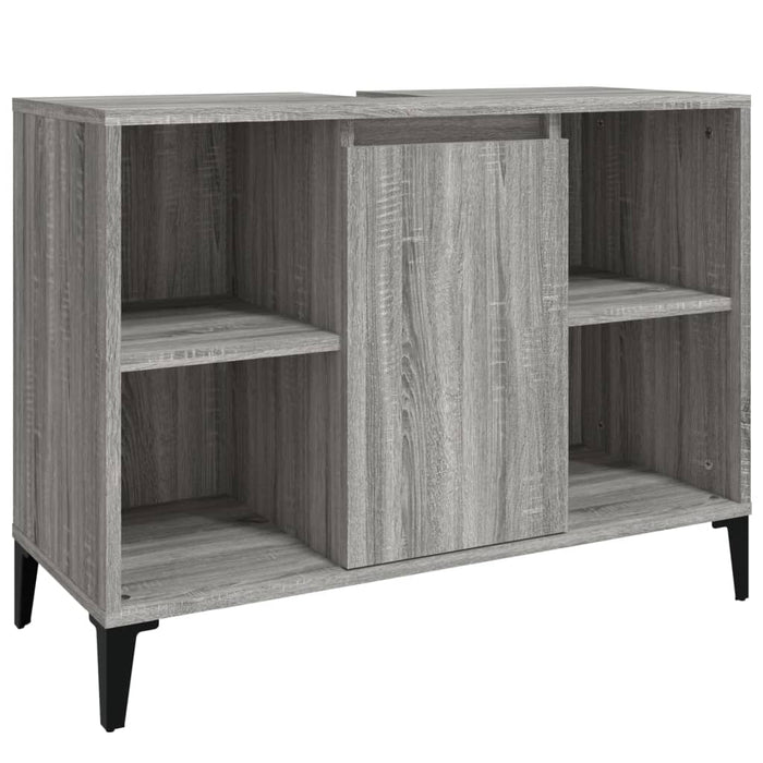 Set mobilier de baie, 3 piese, gri sonoma, lemn prelucrat - WALTI WALTI
