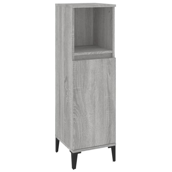 Set mobilier de baie, 3 piese, gri sonoma, lemn prelucrat - WALTI WALTI