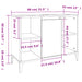 Set mobilier de baie, 3 piese, gri sonoma, lemn prelucrat - WALTI WALTI