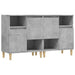 Dulapuri, 2 buc, gri beton, 60x35x70 cm, lemn prelucrat - WALTI WALTI
