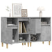 Dulapuri, 2 buc, gri beton, 60x35x70 cm, lemn prelucrat - WALTI WALTI