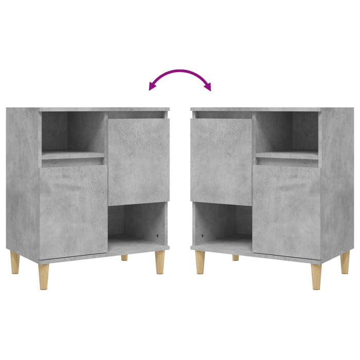 Dulapuri, 3 buc, gri beton, 60x35x70 cm, lemn prelucrat - WALTI WALTI